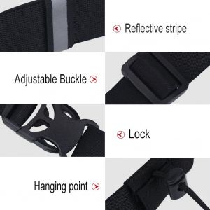 Ceinture De Triathlon Aonijie Sports Pour Dossard Avec Porte-Gel Energetique (Noir) - Neuf