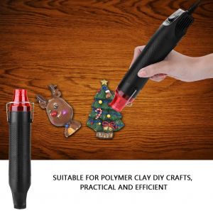 Pistolet thermique electrique 300 W, pistolet a air chaud pour pate polymere, outil de bricolage (prise americaine 110 V, noir) - Neuf