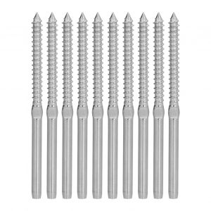 XYONG Lot de 10 vis tire-fond a sertir, gauche et droite, bonnes performances de soudage, acier inoxydable T316, installation facile, kit de balustrade a monter soi-meme - Neuf