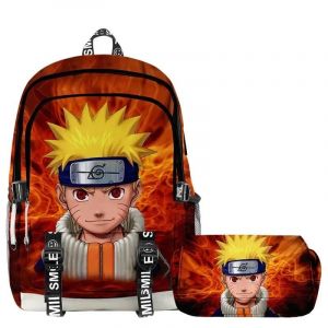 KADSL-36 Styles Sac &Agrave; Dos Trousse &Agrave; Crayons Naruto Anime Enfants Sac &Agrave; Dos Gar&ccedil;on Filles Double Pont Sac &Agrave; Dos Ensemble Adolescent Cartable &Eacute;tanche,2Pcs Set 8 - Neuf