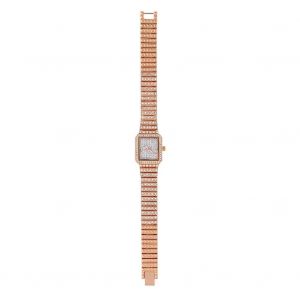 Bs Strass Femmes Femme Quartz Analogique Montre Bracelet Alliage Bo&icirc;tier Carr&eacute; Montre-Bracelet Or Rose - Neuf