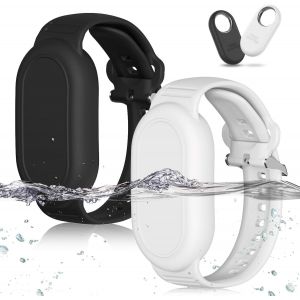 VornixorSarlshop-Bracelet de traceur GPS pour Samsung, en silicone souple, &eacute;tanche, cach&eacute;, le bracelet r&eacute;glable est compatible avec le Samsung Galaxy SmartTag2 (2023) - Neuf