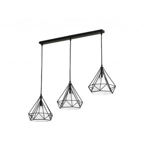 Hjlian Suspensions En Fer Style Europe Du Nord Minimaliste Moderne Strass Pour Couloir Salle A Manger Lumiere Chaude Diametre 25 Cm/9,8 Pouces Cadre Noir Blanc - Neuf