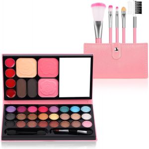 ERYI-Maquillage Enfant Jouet Filles, Kit De Coffret Maquillage Enfant, Lavable Maquillage Enfant Jouet Pour Fille, Sûr, Non Toxique, Maquillage Enfant Cadeau De Noël Anniversaire Jouet(6Pcs) - Neuf