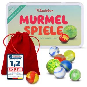 25 Billes Premium|Set De Billes Pour Jouer|Pépites Rares De Soleil|Instructions Pour 5 Jeux|Billes En Verre|Billes Classique|Marbres De Verre - Neuf