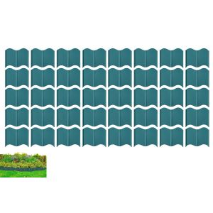 40 pi&egrave;ces de bordures de cl&ocirc;ture de jardin en plastique pour terrasses et all&eacute;es ext&eacute;rieures - Neuf