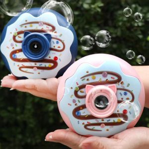 Machine &Agrave; Bulles Donuts Design Jouet &Eacute;lectrique Pour Enfants Effet De Musique L&eacute;g&egrave;re Automatique Pour Outdoor_Red - Neuf
