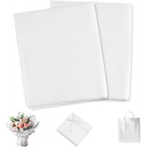 120 Feuilles De Papier De Soie Blanc, 50x35 Cm Papier De Soie Emballage, Papier Soie Emballage, Papier Crepon Pour Sacs Cadeaux, Papier D'emballage,Feuille De Soie Pour Mariage Anniversaire F&ecirc;te Diy - Neuf