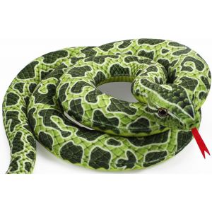 Peluche serpent r&eacute;aliste : 160 cm, id&eacute;ale pour les enfants, les gar&ccedil;ons et les filles, id&eacute;ale pour d&eacute;corer la maison et les f&ecirc;tes avec des animaux sauvages (vert). - Neuf