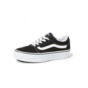 Chaussures Femme - Vans - Ward Plateforme - Noir - Lacets - Canvas Noir/Blanc - Neuf