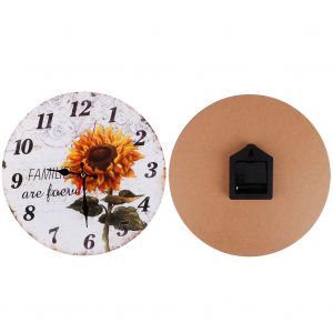 HJLIAN Horloge murale ronde tournesol a chiffres arabes pour decoration de bureau a domicile (2) - Neuf