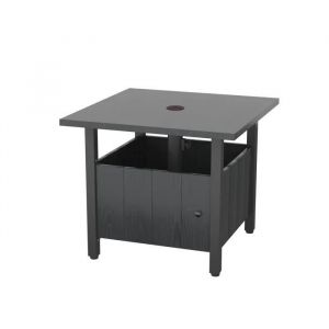 Table De Jardin Extérieur Carrée Costway, Trou Pour Parasol 4,8cm, Comme Support De Base De Table Pour Parasol Avec 2 Scs De Sable - Neuf