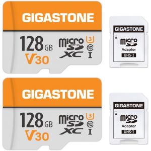 2 Pack 128gb Micro Sdxc Memory Card Compatible With Gopro Camera Drone Samsung Sony Tablet,High Speed For 4k Uhd Video,A1 U3 C10 With Mini Case And Sd Adapter - Neuf