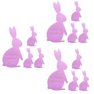 Couverts Sac de rangement Lapin de P&acirc;ques Ensemble de couverts Couteau et fourchette Sac Joyeuses P&acirc;ques Accessoires de vaisselle d&eacute;coratifs Rose - Neuf