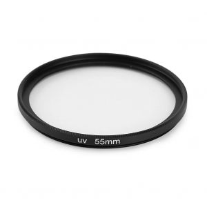 Protecteur d'objectif en verre de filtre ultra-violet UV 55mm pour Canon Sony Nikon Pentax - Neuf