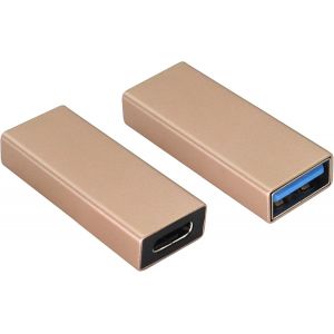 lbgwp60-Usb C Vers Usb 3.0 A Mâle Adaptateur De Conversion Pour Port Usb Pc,Ordinateur Portable,Banque D'Alimentation,Chargeur Et Clé Usb Type C,Smartphone,Câble De Données(Champagne Gold/2Pack) - Neuf