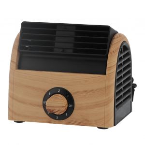 HJLIAN Ventilateur electrique portable a 3 vitesses reglable, mini ventilateur a grain de bois pour la maison et l'exterieur, prise CN 220 V - Neuf