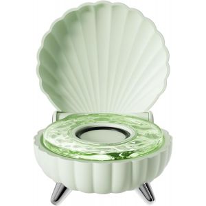 Mini Haut-Parleur Bluetooth Stéréo Mignon Avec Design Unique Coquillage Et Veilleuse Ambiante Pour Décoration Table Chambre Enfant Vert[Z1339] - Neuf