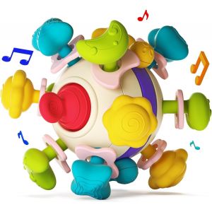 Jouet Hochet Bebe Pour 6 Mois, Sensorielle Balle Jouet Bebe 3 Mois, Jeux Eveil Cadeau Bebe Fille Et Gar&ccedil;on 6-12 Mois - Neuf