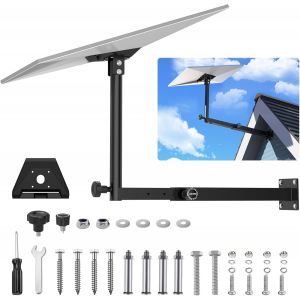 MEVRONISSHOP-Kit de Starlink Gen 3 Mount Longue, Extensible Support Mural de Toit Starlink V3 360&deg;R&eacute;glable et Rotatif avec Adaptateur de Tube Starlink Gen 3 pour Starlink Internet Standard - Neuf