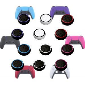 KAL-Ps4 Xbox Ps5 Thumb-Stick Ensemble Accessoires Capuchons Pour Poign&eacute;es De Manette Pour Xbox One Series X S Switch Pro Controller Ps5 Ps4 Attaches Protection Manette De Jeu (12 Pi&egrave;ces) - Neuf