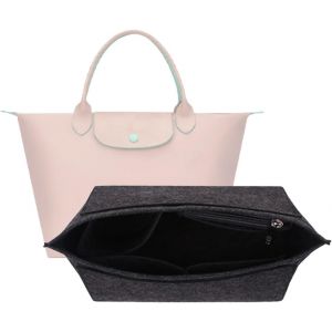 Nzqaf-Organiseur De Sac À Main, Organiseur De Sac À Main En Feutre, Organiseur De Sac Fourre-Tout Pliable Pour Insert Portefeuille Pour Longchamp (Gris Foncé, Medium) - Neuf