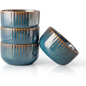 Bol &Agrave; Soupe En Porcelaine Bleu Et Or - Neuf