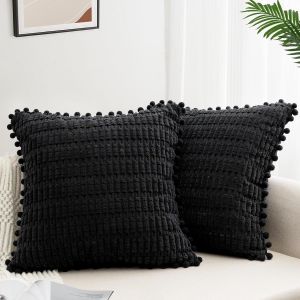 Cauc-Lot De 2 Housses De Coussin 40x40 Velours C&ocirc;tel&eacute; Housse Coussin De Canap&eacute; Taie Coussin Douce Coussin Canape Boho Pour Canap&eacute; Chambre Maison D&eacute;coratives De Voiture Housse Oreiller 40x40 - Neuf