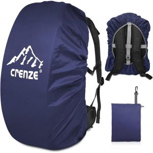 Eryi-Housse De Pluie Pour Sac À Dos 15-90 L, Housse Imperméable Réfléchissante, Idéale Pour Randonnée, Camping, Voyage, Cyclisme, Bleu Marine, L:40-50l - Neuf