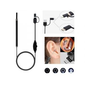 Outil Endoscope De Nettoyage D'oreille Sans Fil 3 En 1 Avec Led Et Visualisation Vid&eacute;o En Direct - Neuf