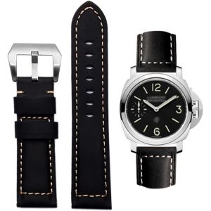 Kal-Bracelet De Montre, Bracelet De Remplacement En Cuir Vintage, Bracelet Pour Montres, Bracelet De Remplacement En Cuir Véritable Doux Étanche Avec Outils 20mm 22mm 24mm 26mm Pour Panerai - Neuf
