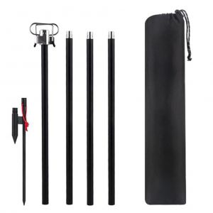 Support De Lanterne De Camping Pliable, Poteau De Lampe De Camping Suspendu, Poteau De Lanterne D'exterieur En Alliage D'aluminium Pour Pique-Nique, Randonnee, Peche - Neuf