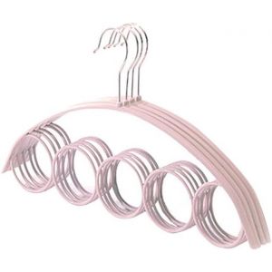 LETNERNY-4 Pièces 5 Organisateur D'Écharpes Cintres 5 Anneaux Cintres Antidérapants Cintres Pour Chem s, Pour Écharpes, Porte-Cravates, Pull - Neuf