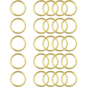 ERYI-25Pcs Anneaux De Jonction Ouverts, 10Mm/0.39"" Od Connecteurs D'Anneau De Saut En Laiton 1Mm Épais Anneaux Toriques Pour Colliers, Bracelets, Porte-Clés, Bricolage, Ton Or - Neuf