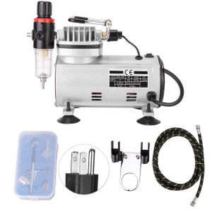 Mini pompe a air pour aerographe, pistolet de pulverisation professionnel, compresseur a piston pour aerographe (prise americaine 110 V) - Neuf
