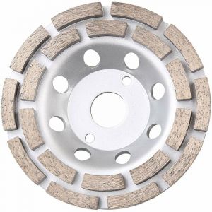 Disque Diamant à Meuler Béton 125 x 22.23 MM / 4.92"" x 0.87, Diamant Meule Double Rangée pour Béton, Marbre, Granit, Pierre, Ciment - Neuf