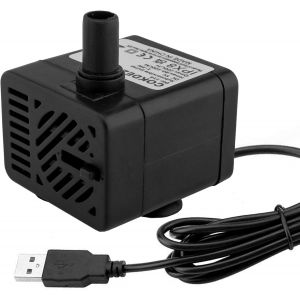 Kalanka-Mini Pompe &Agrave; Eau Submersible Usb (Dc 5 V 1-3 W 200 L/H) R&eacute;glable Ultra Silencieuse Petite Pompe &Agrave; Eau Pour Animaux De Compagnie, Aquarium, &Eacute;tang, Hydroponie, Int&eacute;rieur Ou Ext&eacute;rieur - Neuf