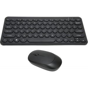 ChenQuanSarl-Ensemble Clavier Et Souris Sans Fil, Ensemble Clavier Et Souris Optique 2,4 G Usb 78 Touches, Capuchon Rond Rétro, Ergonomique Et Silencieux, Compact Et Fin Pour Pc De Bureau Windows(Le - Neuf