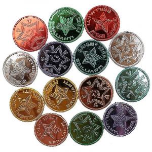 Jeu en plastique chanceux de pi&egrave;ces d'or de pirate, pi&egrave;ces de tr&eacute;sor d'or - Neuf