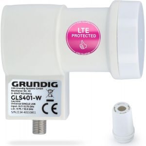 [Test tr&egrave;s bien*] Single LNB blanc avec filtre LTE pour antenne satellite num&eacute;rique pour 1 participant, r&eacute;cepteur & TV 1 compartiment satellite, satellite, Full HD, 4K, protection contre - Neuf