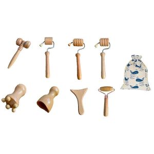 Rouleau De Massage Manuel Huit En Un Pour Le Cou,Outil De Massage En Bois - Neuf