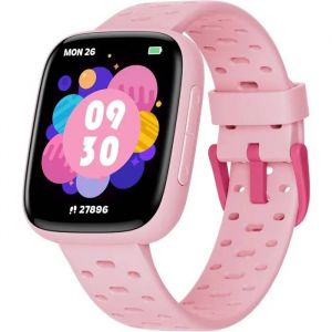 TICTIKY Montre Connect&eacute;e Enfant 1,83" AMOLED, &Eacute;tanche IP68, Podom&egrave;tre, Cardio/Sommeil, Jeux Puzzle, Filles 5-12 Ans. - Neuf