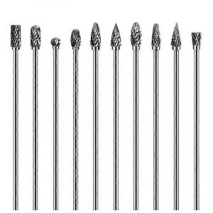 10pcs Assortis 3x6x100mm Étendre Longue Pointe De Meulage En Carbure De Tungstène Bavure Pour Broyeur Dremel Broyeur De Matrice - Neuf