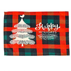 Table De No&euml;l Tapis Classique Plaid Design D&eacute;coratif Rectangulaire - Neuf