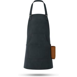 Ulteronixshop-COVER SOLUTIONS Tablier de barbecue pour homme et femme, en cuir synth&eacute;tique robuste, avec poche avant et sangle de cou r&eacute;glable, 83 x 63 cm, certifi&eacute; BSCI - Neuf