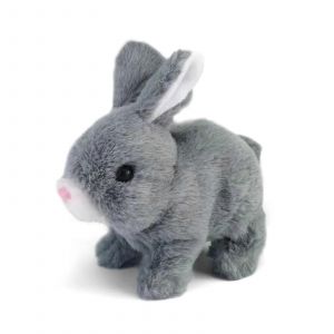 100 % neuf, jouets éducatifs interactifs en forme de lapin, lapins capables de marcher et de parler, peluche de Pâques, lapin qui marche, jouets éducatifs pour enfants, H-Gris - Neuf