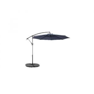 Parasol Ext&eacute;rieur Rectangulaire Double Face De 4,5 M Avec Manivelle (Bleu Marine) (Sans Pied). - Neuf