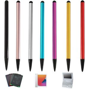 Stylets pour t&eacute;l&eacute;phones portables,7 stylets capacitifs &agrave; double t&ecirc;te pour &eacute;cran tactile, stylo r&eacute;sistif &agrave; t&ecirc;te en caoutchouc, compatible avec ordinateur, t&eacute;l&eacute;phone portable et tablette - Neuf