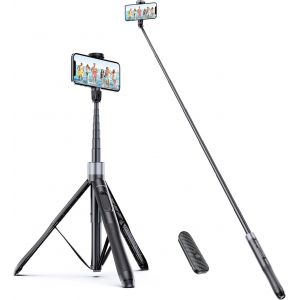 60'' Perche À Selfie, Trépied Pour Téléphone Extensible Tout En Un Avec Télécommande Bluetooth, Rotation 360° Pour Iphone Et Téléphone Android, Selfies, Vidéos, Tiktok, Streaming En Direct - Neuf