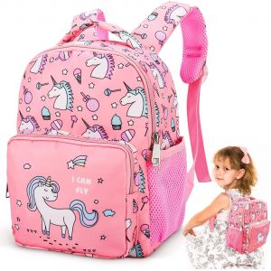 KALANKA-Sac à Dos Rose pour Enfants, Filles - Maternelle, Cartable Scolaire, Voyage, Utilisation Quotidienne à L'extérieur - 3-7 Ans - Neuf
